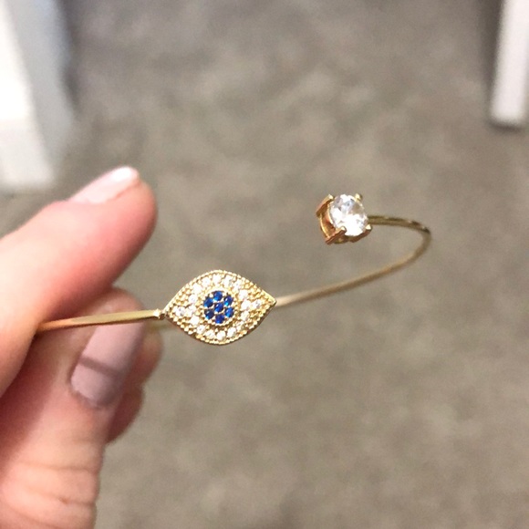 Evil eye wire bangle - Picture 3 of 4